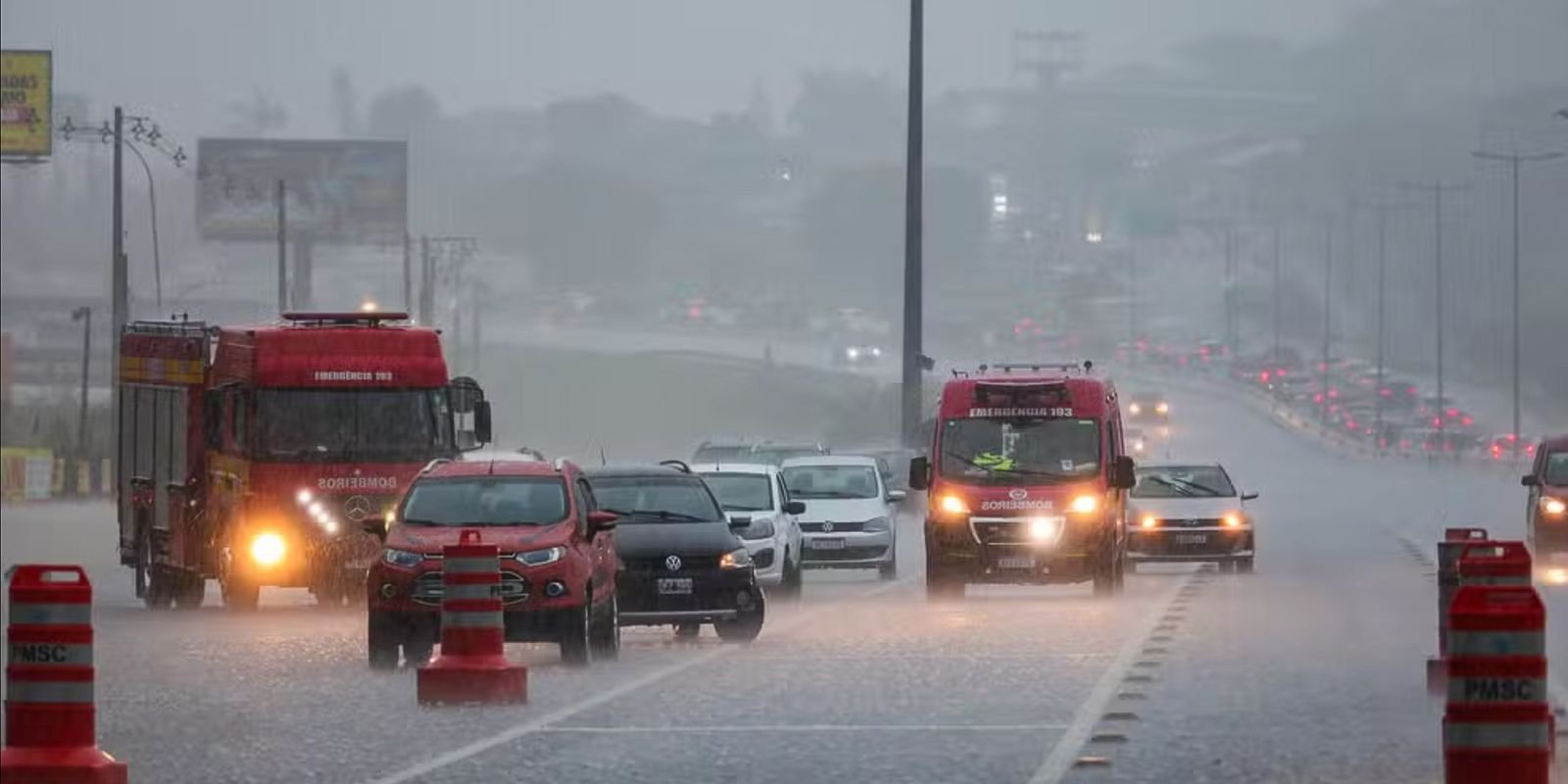 Defesa Civil alerta para temporal em Santa Catarina